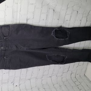 Levis high rise busted knee skinny jeans Black